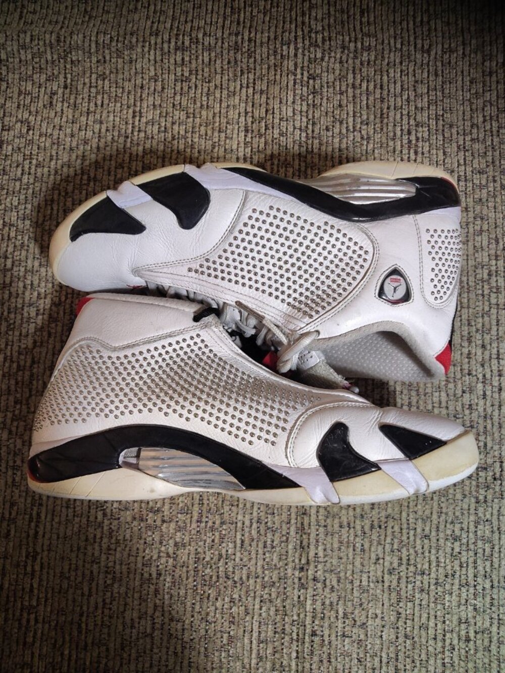 Size 12 - Supreme x Air Jordan 14 Retro White Studded No Box